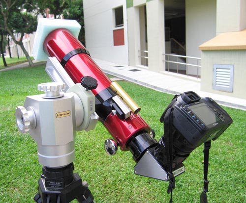 The set up used.